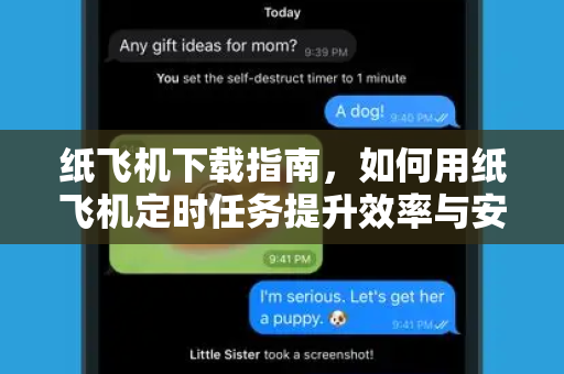纸飞机下载指南，如何用纸飞机定时任务提升效率与安全性