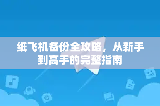 纸飞机备份全攻略，从新手到高手的完整指南-第1张图片-纸飞机PC下载-纸飞机中文官网