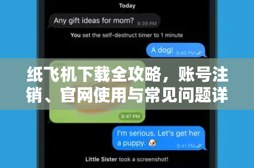 纸飞机下载全攻略，账号注销、官网使用与常见问题详解-第1张图片-纸飞机PC下载-纸飞机中文官网