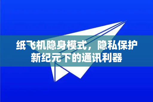 纸飞机隐身模式，隐私保护新纪元下的通讯利器-第1张图片-纸飞机PC下载-纸飞机中文官网