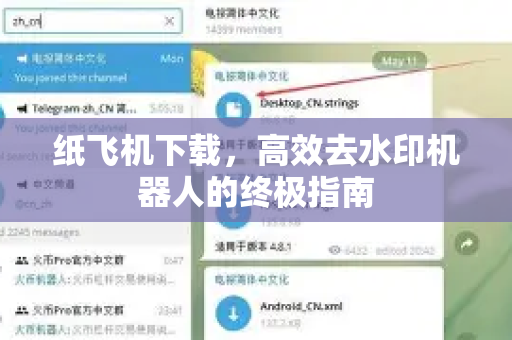 纸飞机下载，高效去水印机器人的终极指南-第1张图片-纸飞机PC下载-纸飞机中文官网