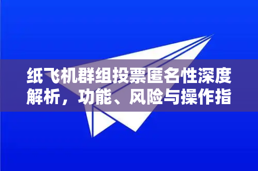 纸飞机群组投票匿名性深度解析，功能、风险与操作指南-第1张图片-纸飞机PC下载-纸飞机中文官网