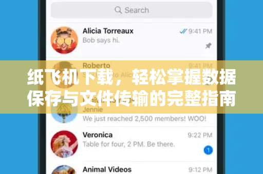 纸飞机下载，轻松掌握数据保存与文件传输的完整指南